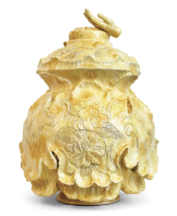 3 Hand Jar, 19.3 in. (48.9 cm) in height, earthenware, glaze, 2023.