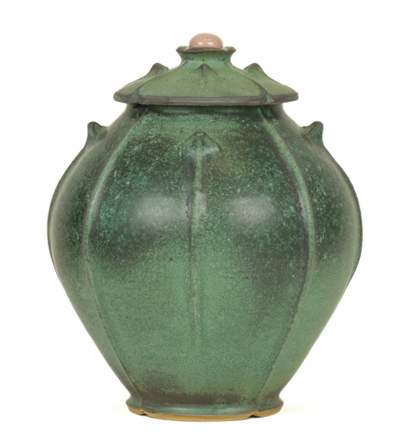 1 Chance Taylor’s Water Lily Jar, 12 in. (30.5 cm) in height, porcelain, glaze, fired in oxidation to cone 10.