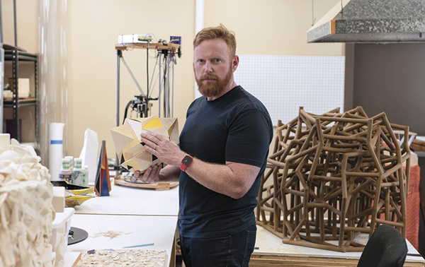 1 Wade MacDonald in the studio. Photo: Joshua Miller.