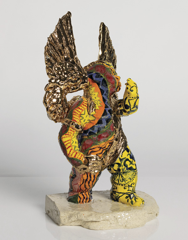 1 Roberto Lugo’s Paper Weight III, glazed stoneware, luster, 2022. Courtesy of the artist. Copyright Roberto Lugo. Photos: Ashley Smith.
