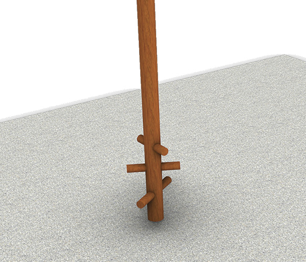 8 Fabricate a dowel with nails, pins, or smaller dowels in the bottom. Photo: Tom Mason.