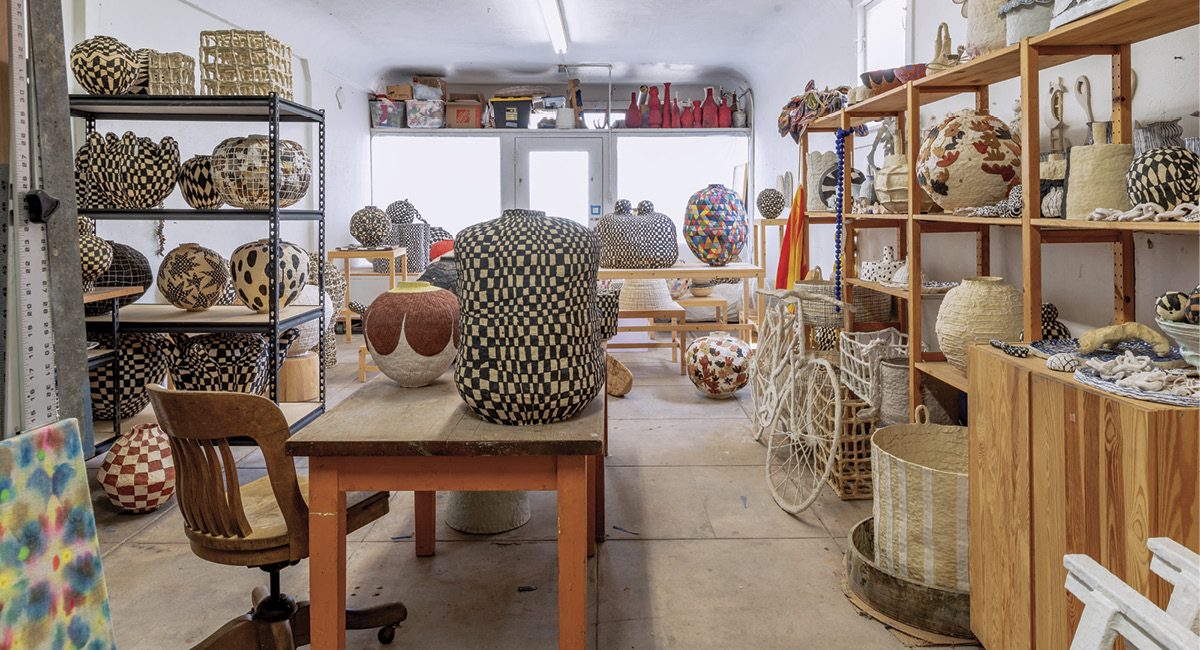 8 View of Mojo’s studio in Long Beach, California, 2024. Photo: Mason Kuehler.