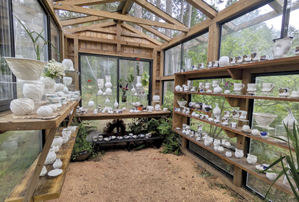 3 Chinnery’s greenhouse gallery space.