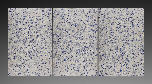Recycled China’s Triptych, factory discarded porcelain from Jingdezhen, China, recycled aluminum. On view at the Zanesville Prize for Contemporary Ceramics exhibition at the Zanesville Museum, fall 2015. 