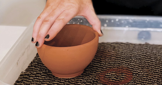 A Super Simple Hack for Cleaning Glaze off the Feet of Pots