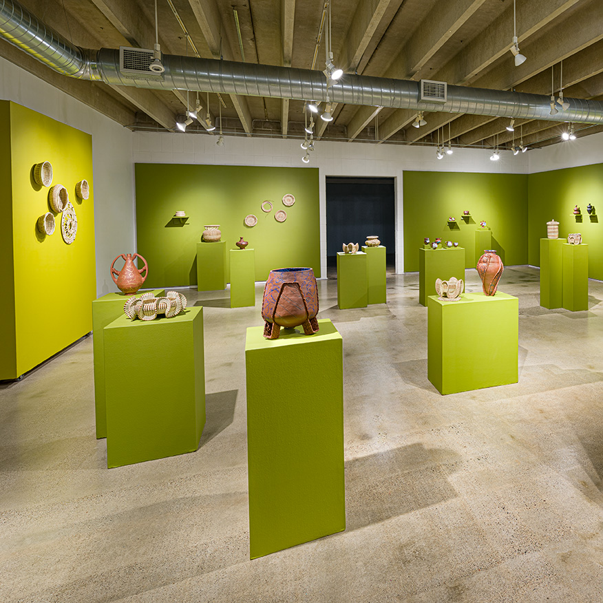 Photo showing the exhibition space at Northern Clay Center