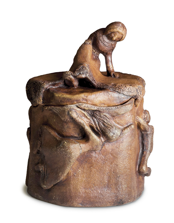 Hand-carved story box gifted to Dan Ingersoll to him from one of his students.