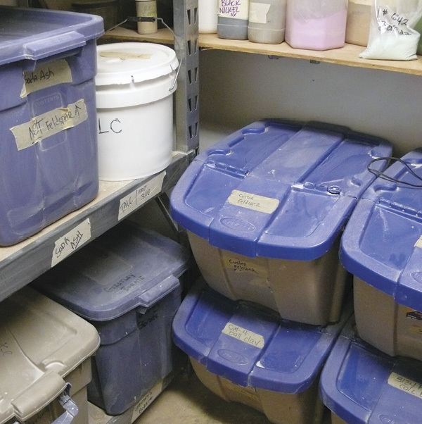 4 Put bulk materials in clearly marked storage bins and keep them off the floor.
