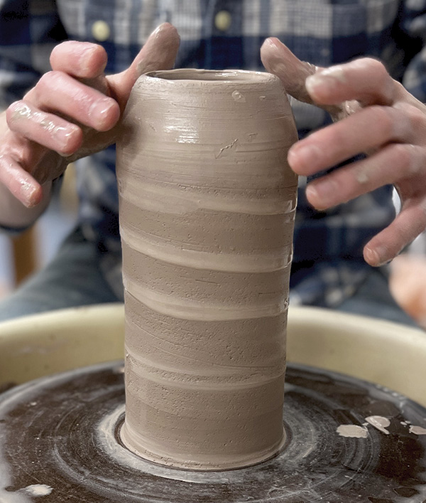 7 Collar in the top. This is the first step in creating the drop rim.