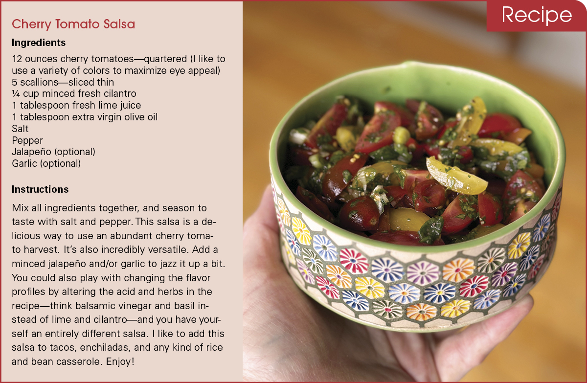 Cherry Tomato Salsa recipe sidebar