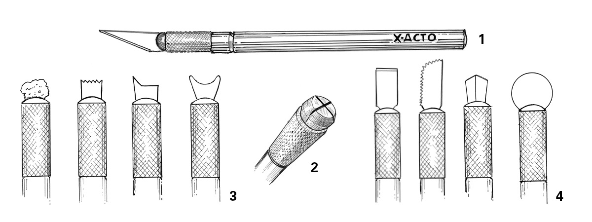 A tool-grafting idea that most ceramic artists can make and use: the X-Acto knife hack.