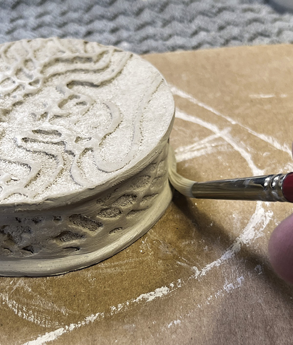 15 Clean and smooth all the joints with a soft brush before moving onto the next step.