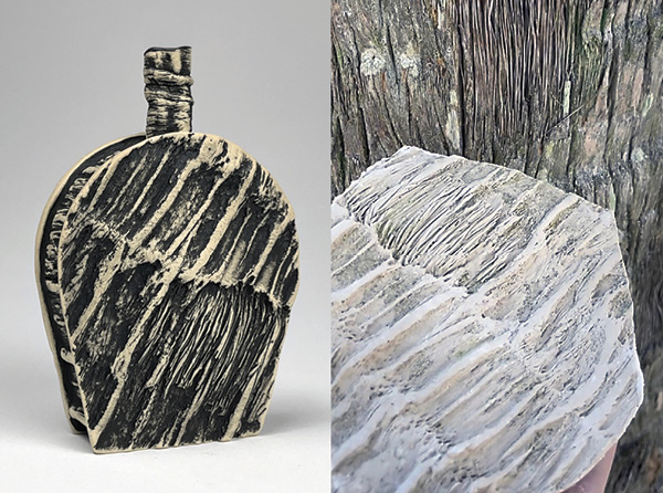 Frank James Fisher's FLASK #3: Palm tree bark, acquired in Seacrest Beach, Florida.