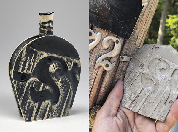 Frank James Fisher's FLASK #4: Utility pole, acquired in Milton, Vermont.