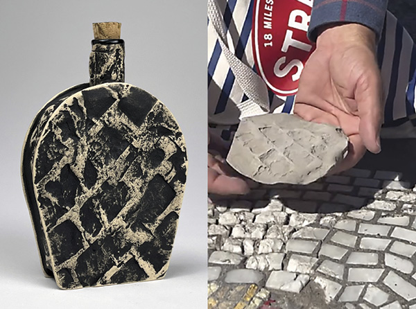 Frank James Fisher's FLASK #5: Pothole mosaic by Jim Bachor, acquired in Eastern Market, Detroit, Michigan.
