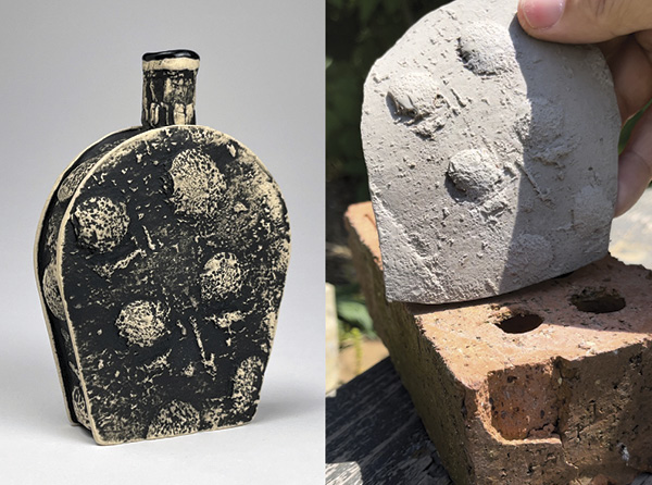 Frank James Fisher's FLASK #7: Discarded brick, acquired in Milford, Michigan.