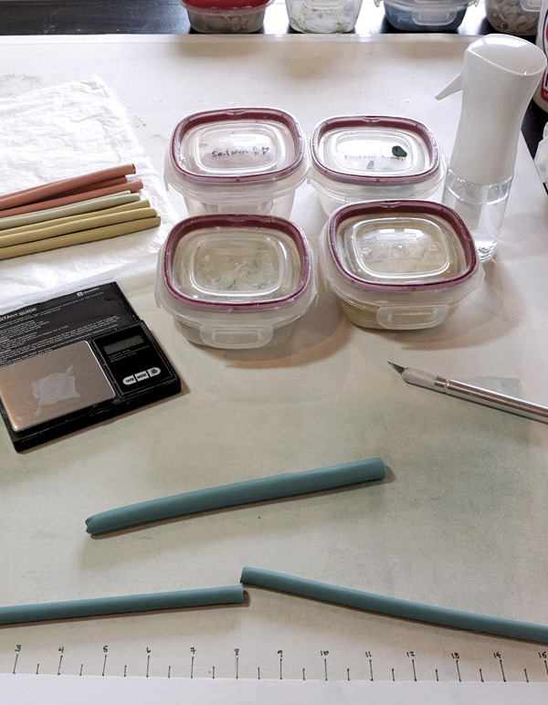 3 Measure your pattern and roll out coils to the appropriate lengths.