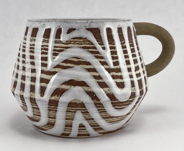 Alex Maldonado's Mug, 4½ in. (11 cm) in height, marbled stoneware, glaze, 2023.