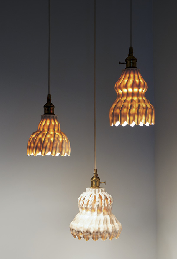 Grace Potter's porcelain lampshades.