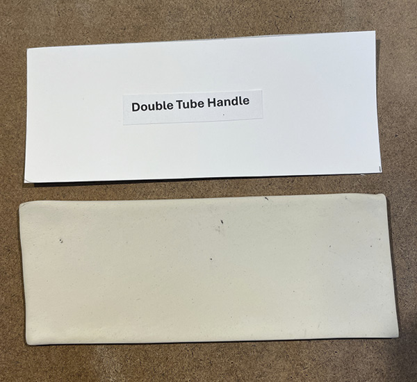 B1 Cut a rectangle from a prepared clay slab. The length can be modified based on the size of your vessel.