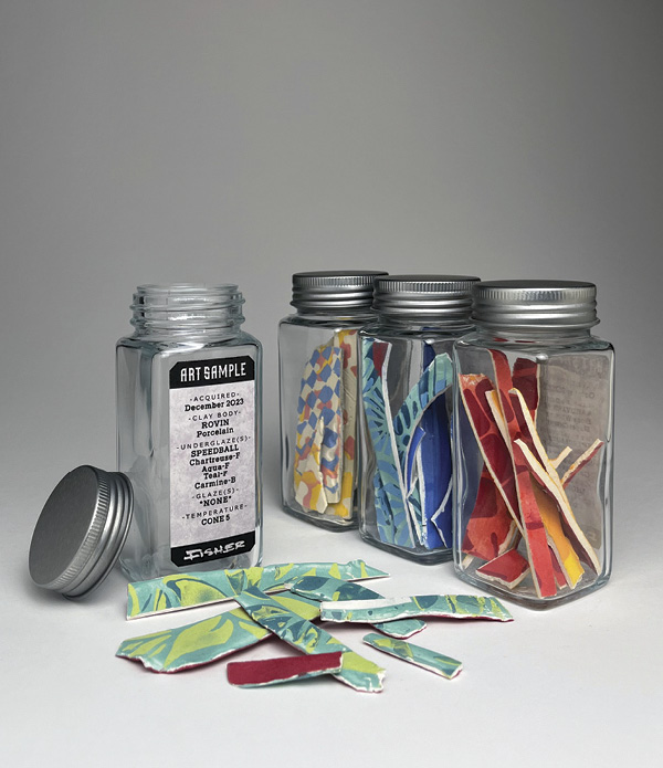 6 Custom labels can be added to the jars face to provide production/material details about the sample.