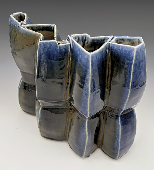 Normandy Alden’s vase with stacked lobes.