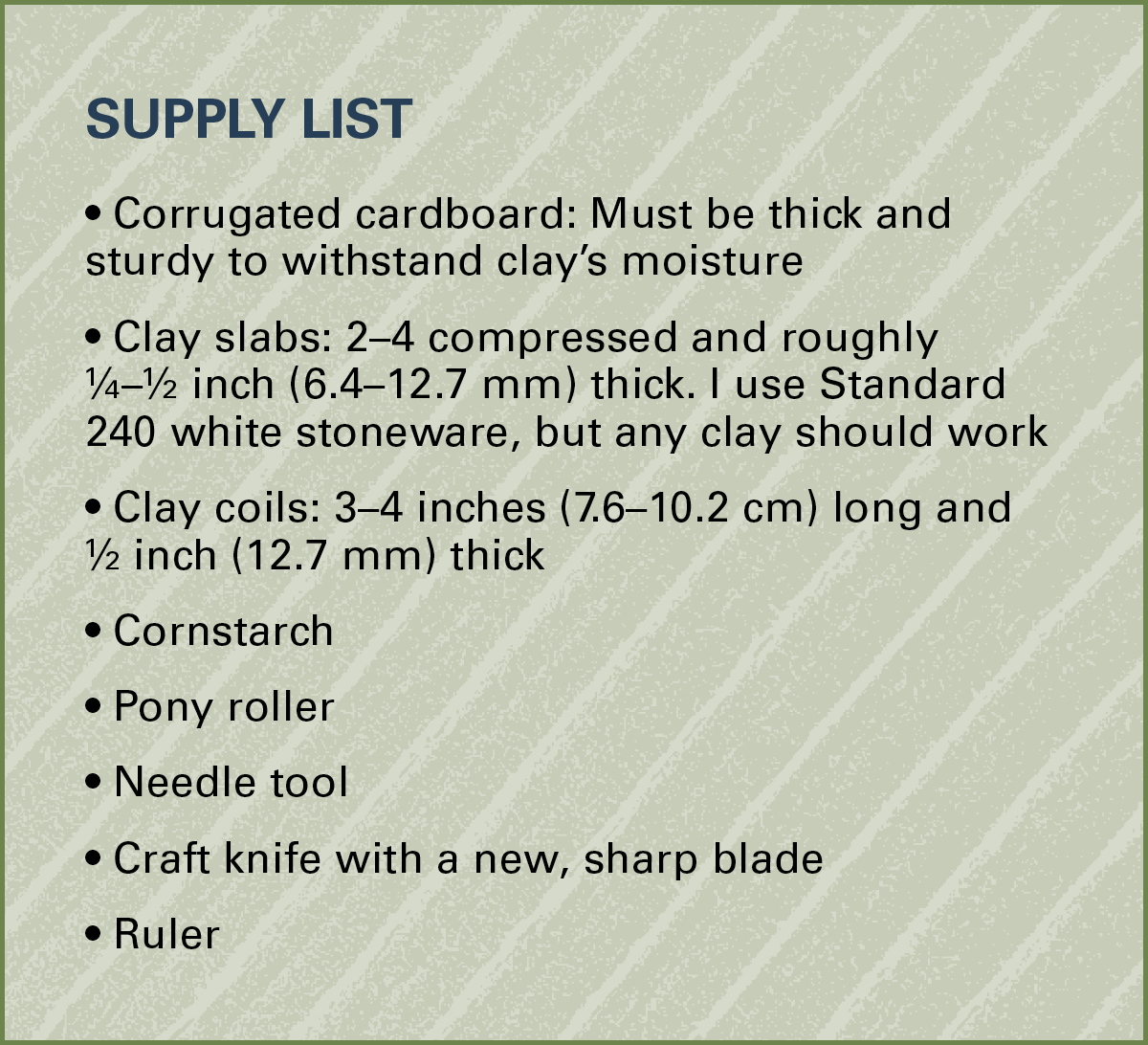 Jennifer España's Supply List