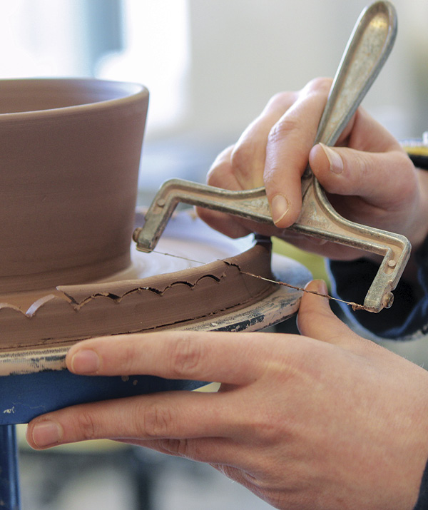 Celia Feldberg altering her thrown form.