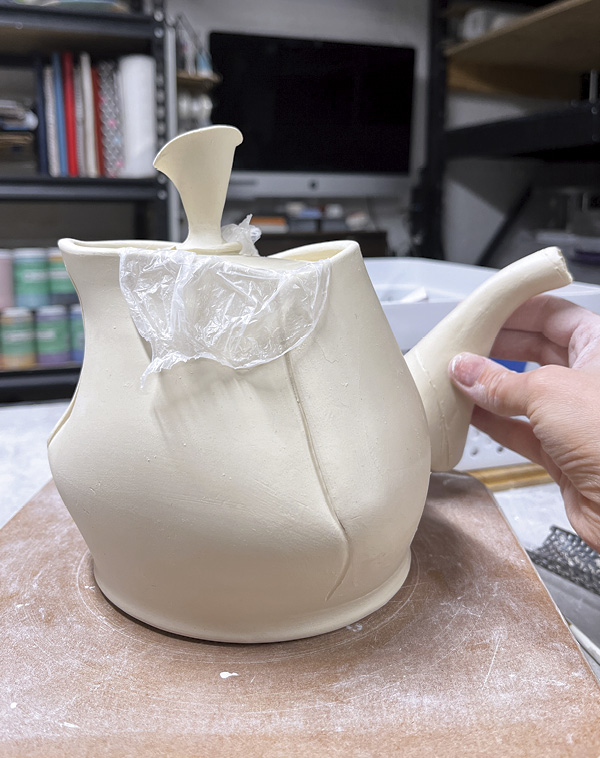 Taylor Sijan's teapot in progress.
