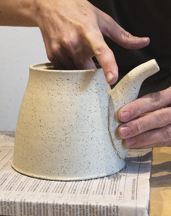Kyle Brumsted's teapot in progress.