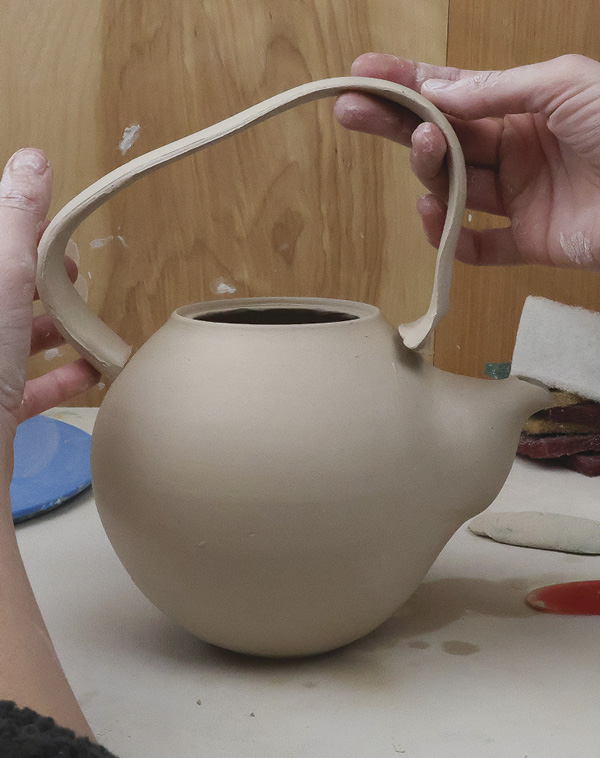Olivia Avery's teapot in progress.