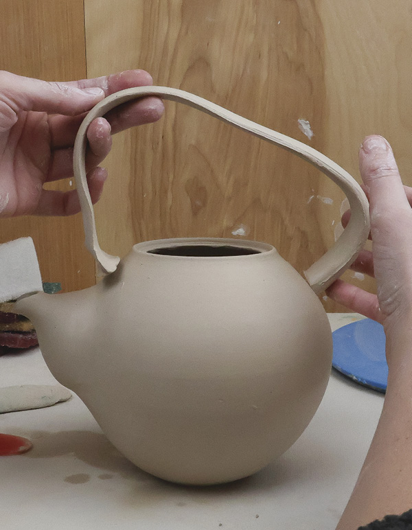 12 Plan the negative space within the handle to achieve desired shape and pitch.