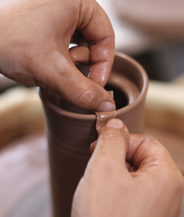 5 Create a smooth drinking rim by cutting out a small piece of plastic bag or using a thin strip of chamois.