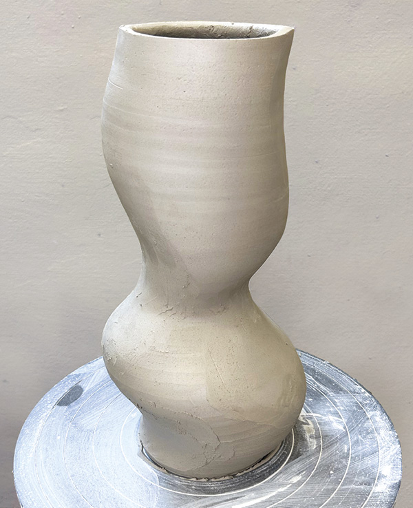 9 Once your form is complete, determine where the spout and handle will attach.