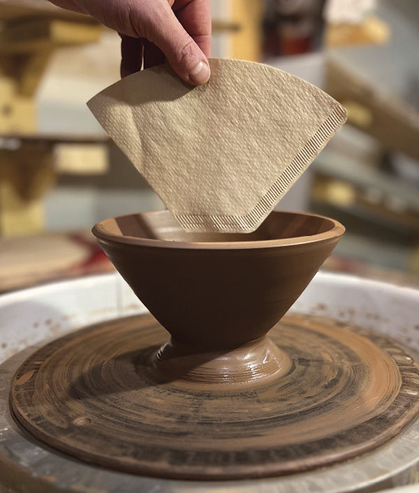 7 Use a #4 coffee filter as a reference for the size and shape of the pour-over cone. Account for shrinkage.