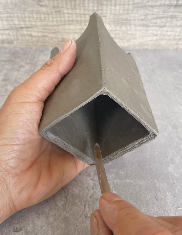 3 Join the other two sides the same way. Do not finish the top yet.