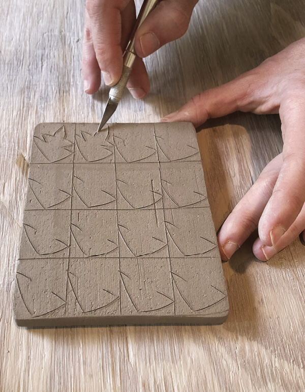 4 First sketch grid lines over the slab, and the sketch a pattern into the grid.