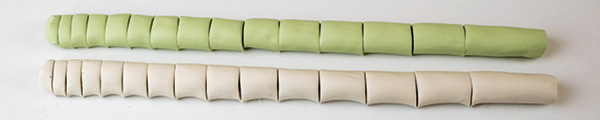2 Cut the coils into graduated segments.