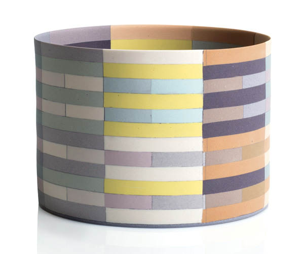Lotte Westphael’s Color-Up Syncope, 7 in. (18 cm) in diameter, ceramic, 2022. Photo: Erik Balle.