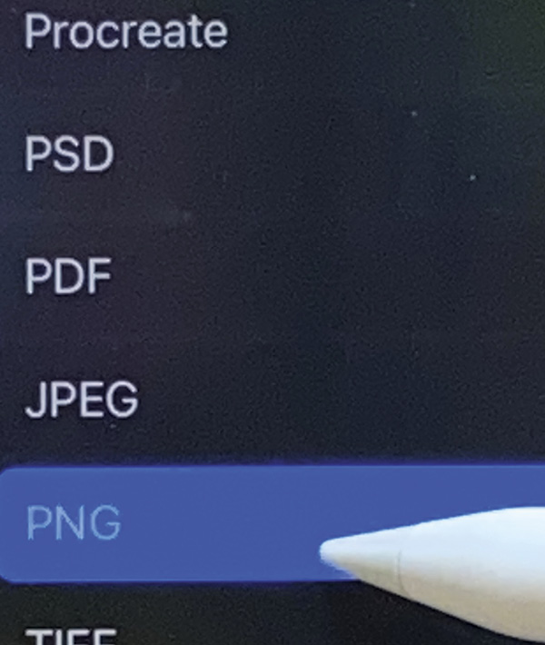 3 Now that only the drawn lines are visible and the background is transparent, export your drawing as a .PNG file.