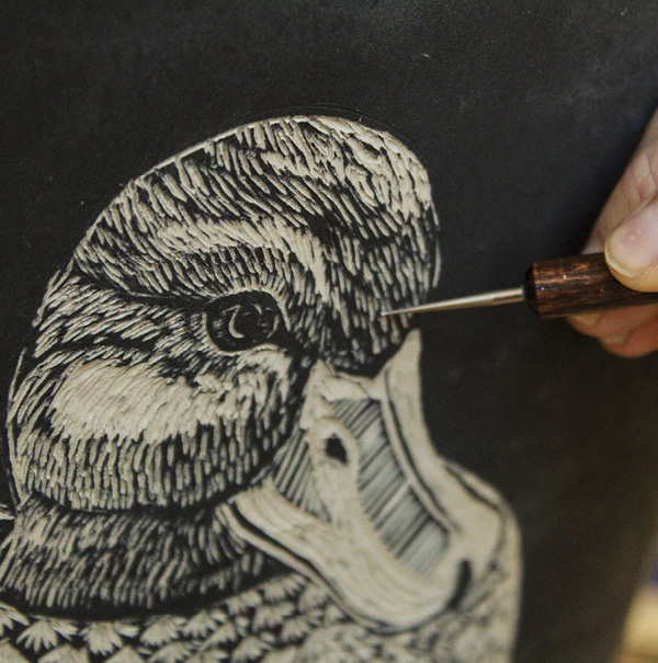 7 Outline the most important details like the eyes, beak, and silhouette.