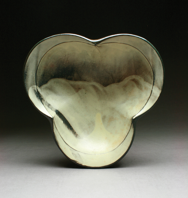 2 Clover, 12 in. (30 cm) in height, handbuilt red clay, soda fired to cone 3, 2014.