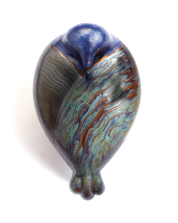 7 Wall bird, 24 in. (61 cm) in length, handbuilt red clay, soda fired to cone 3, 2014. Photo: Steve Mann.