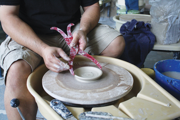 7 Open the clay into a low bowl, then match the diameter of the rim to the caliper measurement.