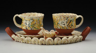 Chicken Tray Set, 12 in. (30 cm) in length, earthenware, 2008.