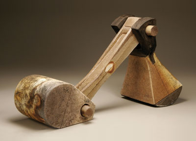 Anchor, from the 20th Century Artifact series, 30 in. (76 cm) in length, anagama-fired stoneware, 2008.