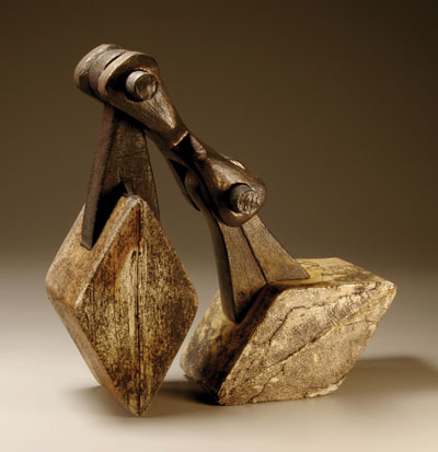 Stability, from the 20th Century Artifact series, 24 in. (61 cm) in height, mid-range stoneware, anagama and soda fired, 2008.