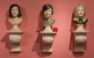 Detail of portraits of Kathleen O’Donnell, Bonnie Oliver, and Laurie Ondic.