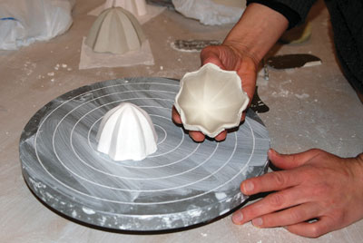 8. The reamer freshly popped off of the mold.
