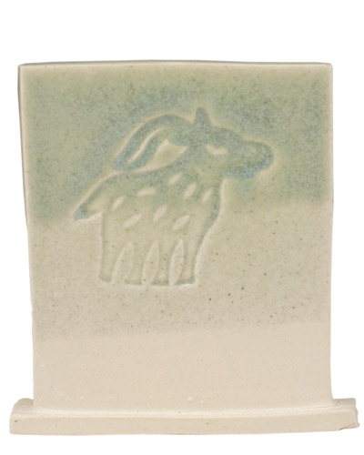 Glaze base 504 with 1% iron chromate added.